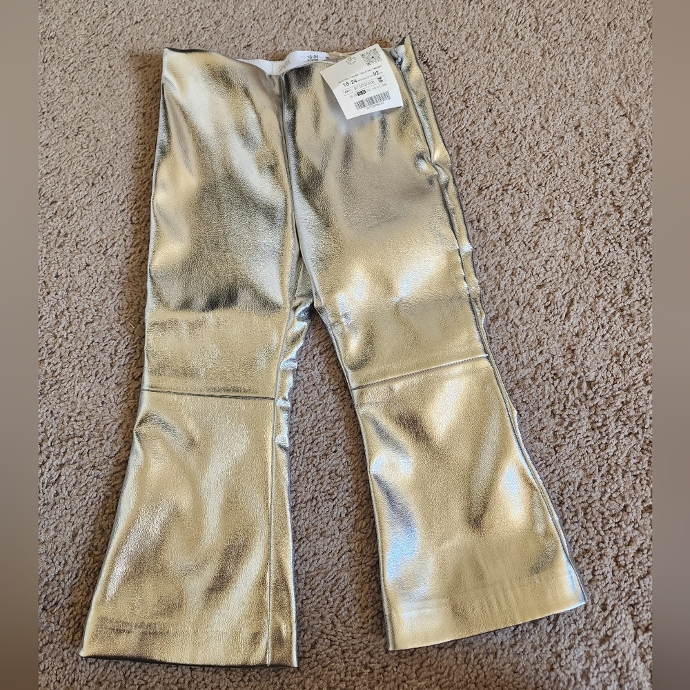 Zara Silver Metallic Flare Pant (18-24months)